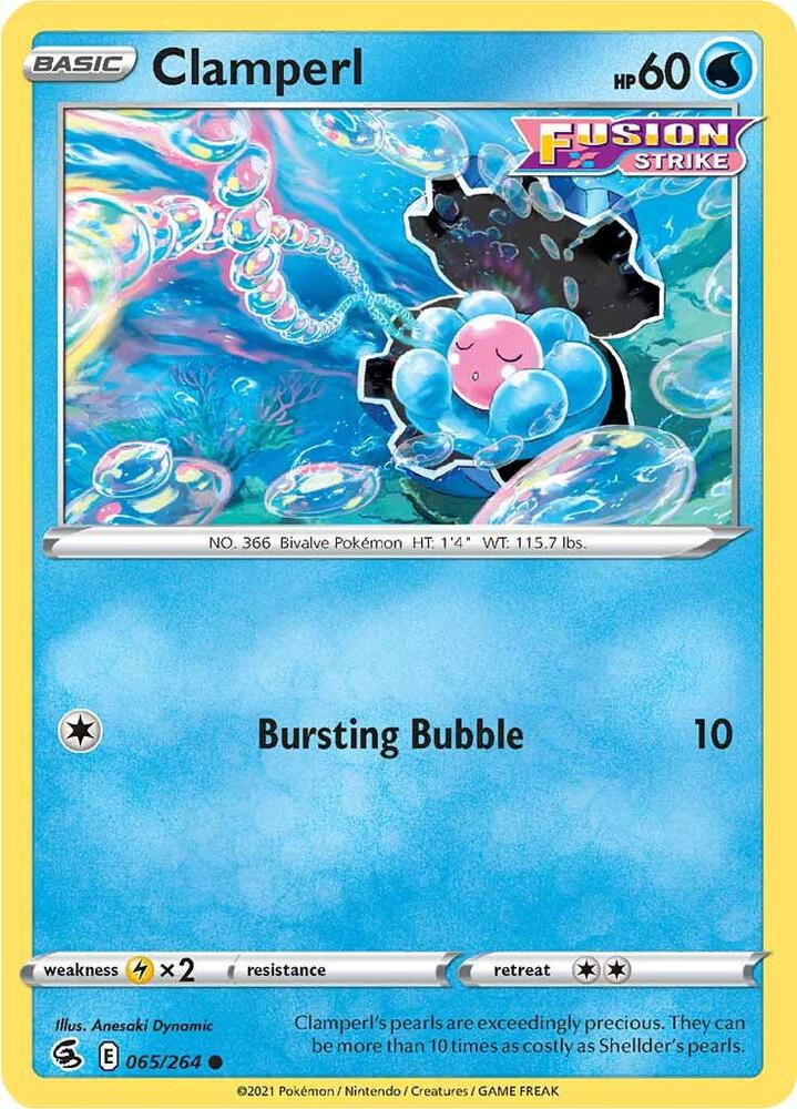 Clamperl 065/264 card from SWSH08: Fusion Strike