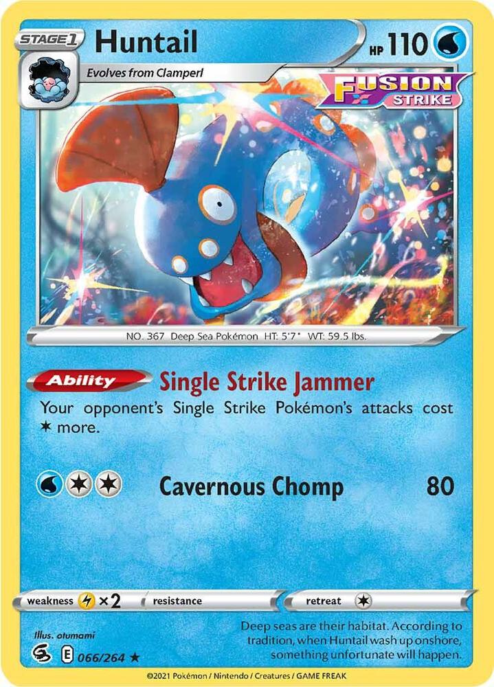 Huntail 066/264 card from SWSH08: Fusion Strike