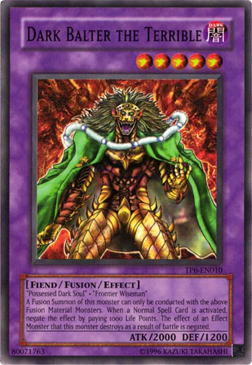 Dark Balter the Terrible TP6-EN010 card from Tournament Pack 6