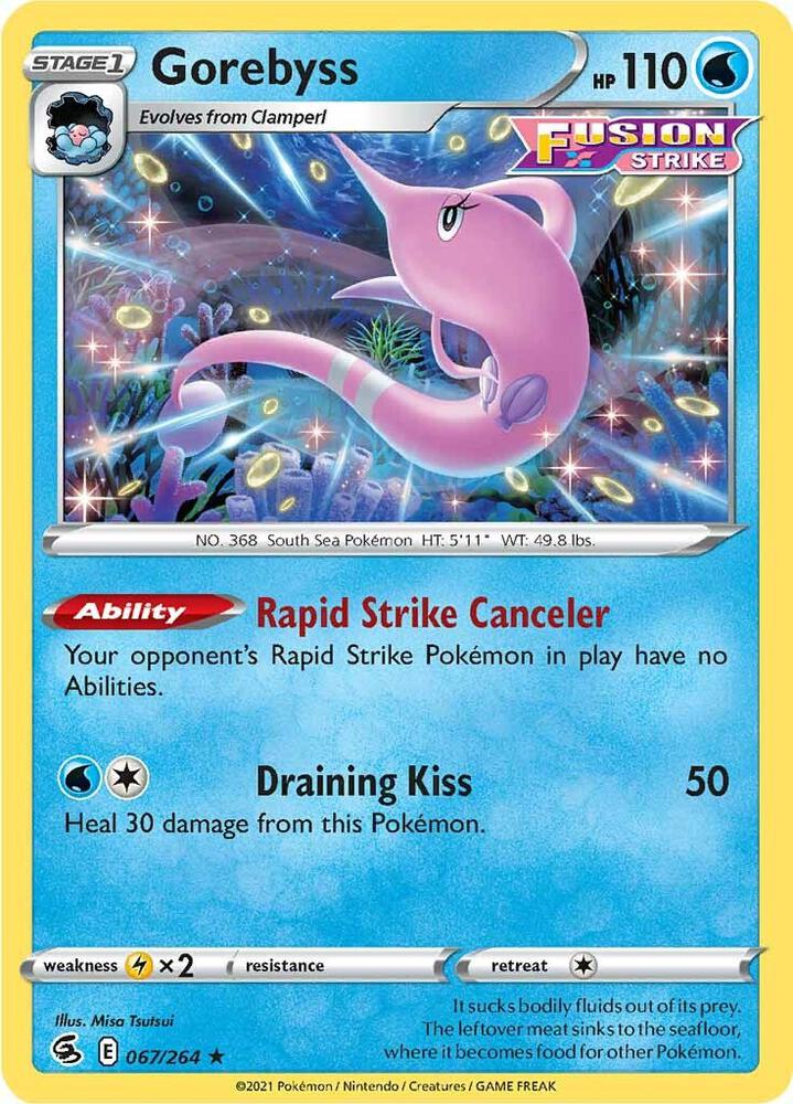 Gorebyss 067/264 card from SWSH08: Fusion Strike