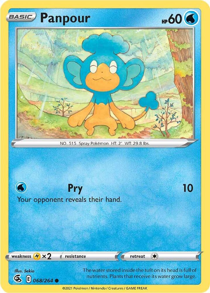 Panpour 068/264 card from SWSH08: Fusion Strike