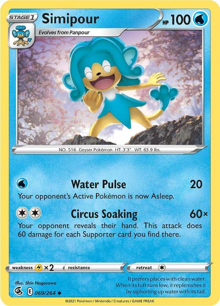 Simipour 069/264 card from SWSH08: Fusion Strike