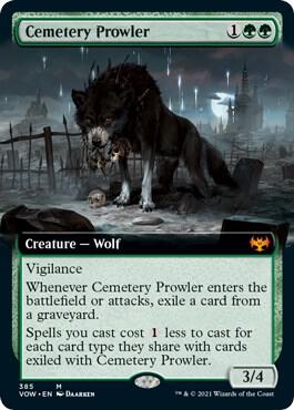 Cemetery Prowler (Extended Art) 385 card from Innistrad: Crimson Vow