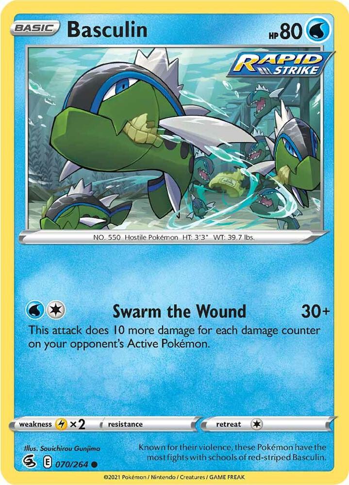 Basculin 070/264 card from SWSH08: Fusion Strike