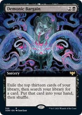 Demonic Bargain (Extended Art) 368 card from Innistrad: Crimson Vow
