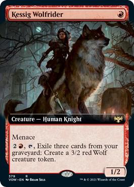 Kessig Wolfrider (Extended Art) 379 card from Innistrad: Crimson Vow