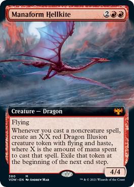 Manaform Hellkite (Extended Art) 380 card from Innistrad: Crimson Vow