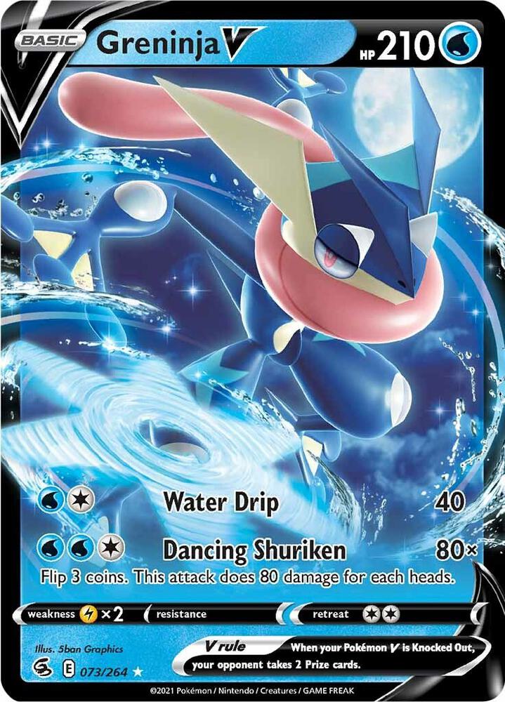 Greninja V 073/264 card from SWSH08: Fusion Strike
