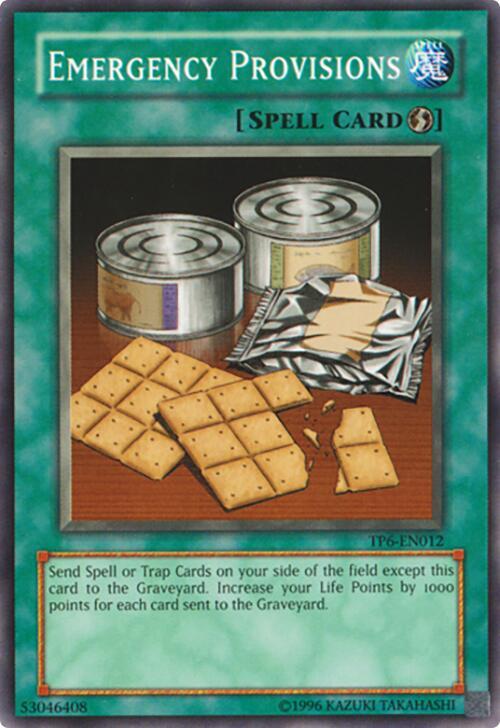 Emergency Provisions TP6-EN012 card from Tournament Pack 6