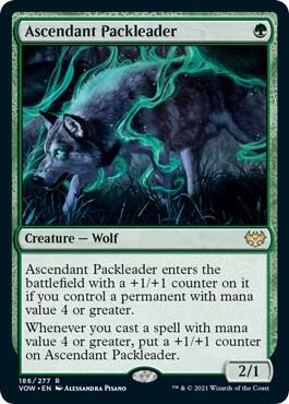 Ascendant Packleader 186 card from Innistrad: Crimson Vow