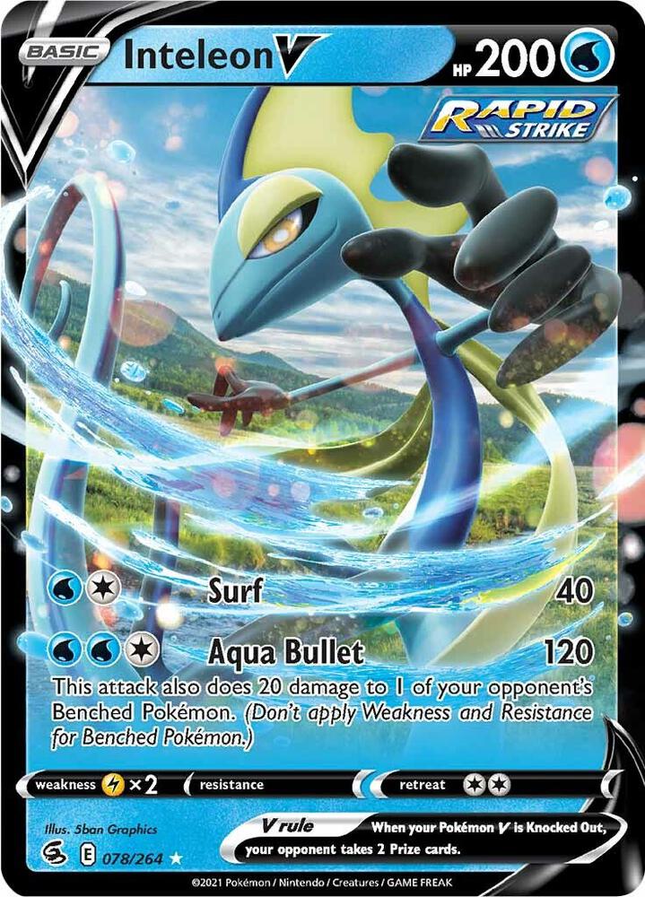 Inteleon V 078/264 card from SWSH08: Fusion Strike