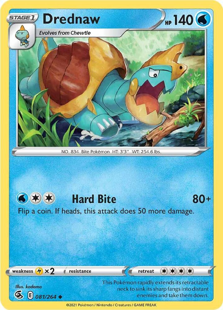 Drednaw 081/264 card from SWSH08: Fusion Strike