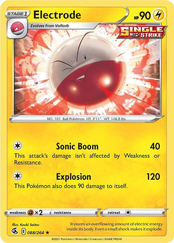 Electrode 088/264 card from SWSH08: Fusion Strike