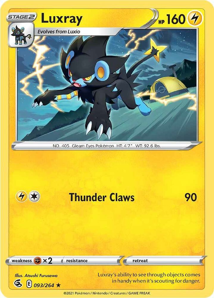 Luxray 093/264 card from SWSH08: Fusion Strike