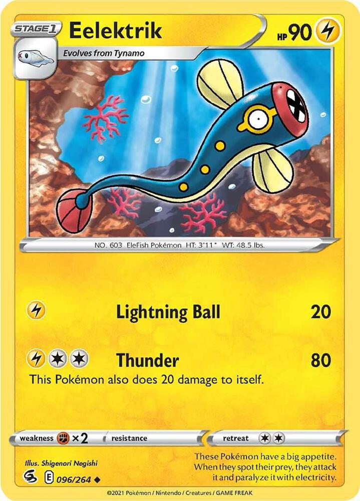 Eelektrik 096/264 card from SWSH08: Fusion Strike