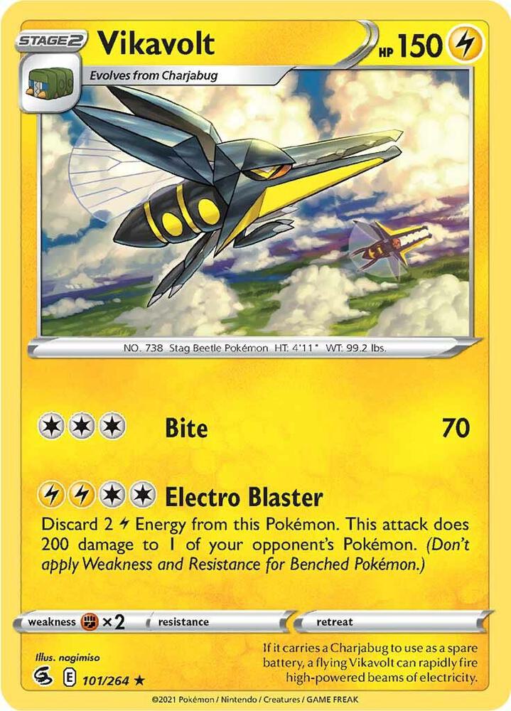 Vikavolt 101/264 card from SWSH08: Fusion Strike