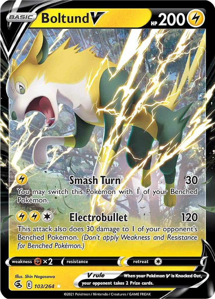 Boltund V 103/264 card from SWSH08: Fusion Strike