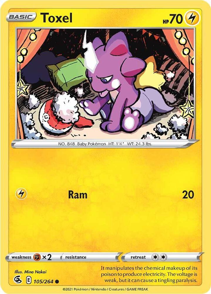 Toxel (105) 105/264 card from SWSH08: Fusion Strike