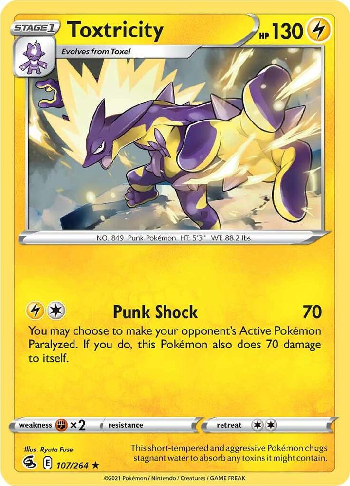 Toxtricity (107) 107/264 card from SWSH08: Fusion Strike