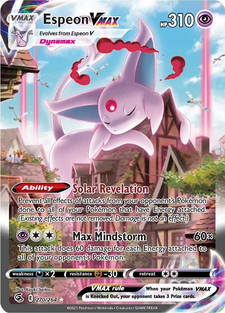 Espeon VMAX (Alternate Art Secret) 270/264 card from SWSH08: Fusion Strike