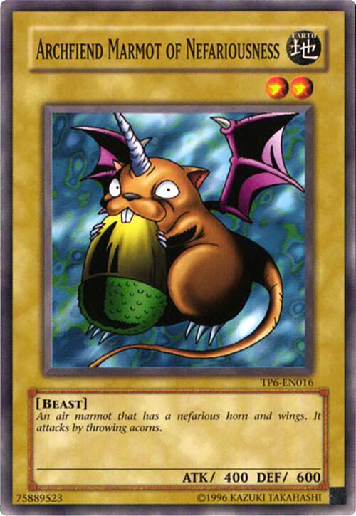 Archfiend Marmot of Nefariousness TP6-EN016 card from Tournament Pack 6