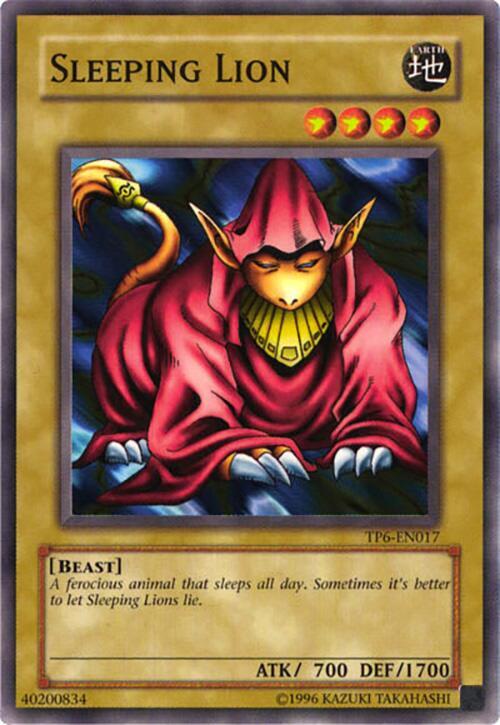 Sleeping Lion TP6-EN017 card from Tournament Pack 6