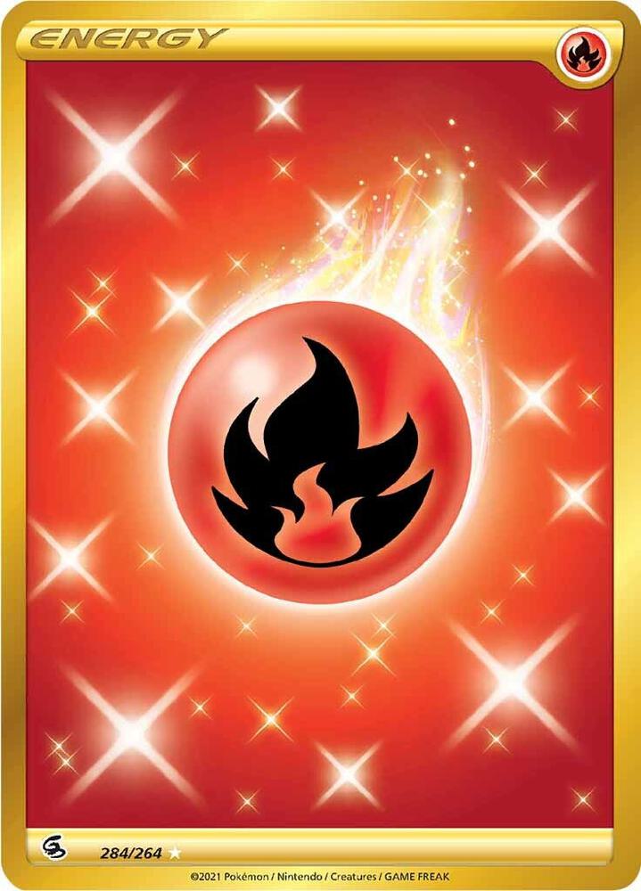 Fire Energy (Secret) 284/264 card from SWSH08: Fusion Strike