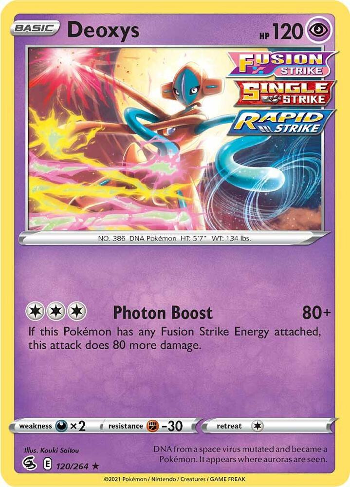 Deoxys 120/264 card from SWSH08: Fusion Strike