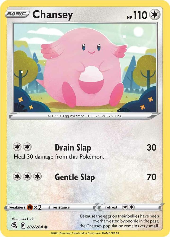 Chansey 202/264 card from SWSH08: Fusion Strike
