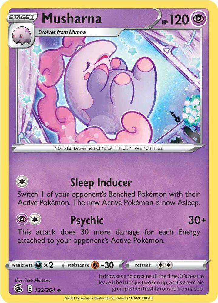Musharna 122/264 card from SWSH08: Fusion Strike