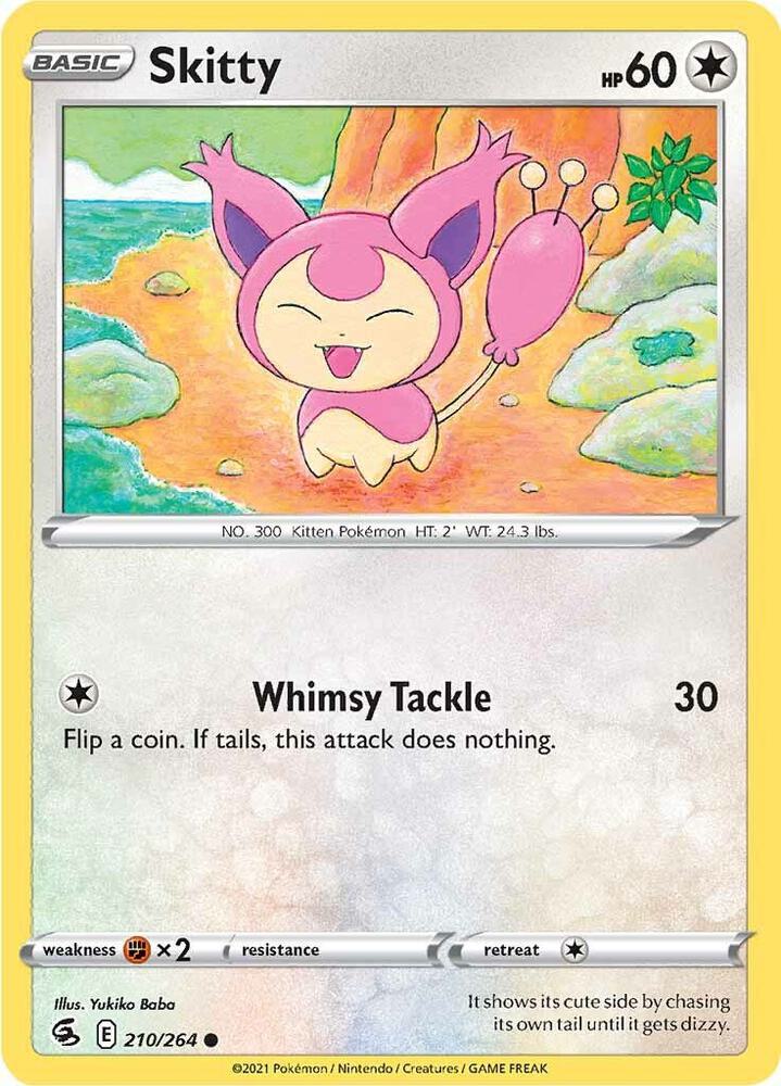 Skitty 210/264 card from SWSH08: Fusion Strike