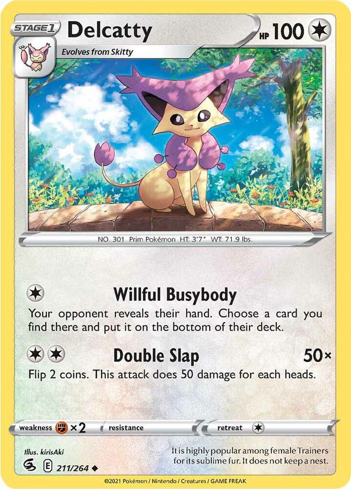 Delcatty 211/264 card from SWSH08: Fusion Strike