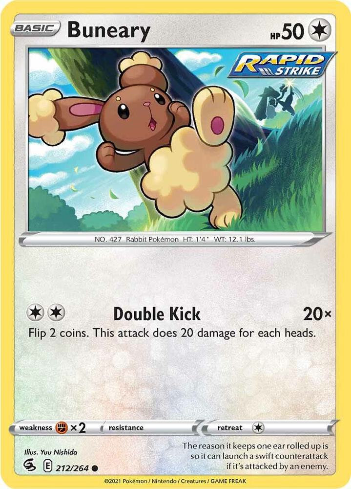 Buneary 212/264 card from SWSH08: Fusion Strike