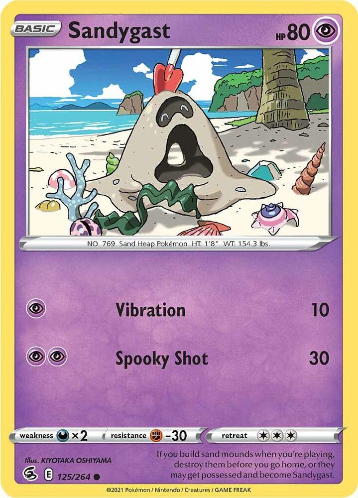 Sandygast 125/264 card from SWSH08: Fusion Strike