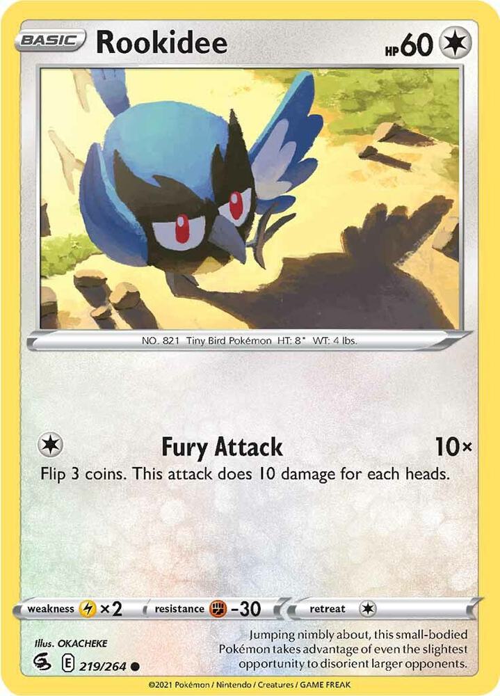Rookidee 219/264 card from SWSH08: Fusion Strike
