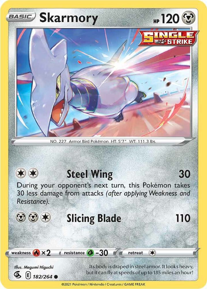 Skarmory 182/264 card from SWSH08: Fusion Strike