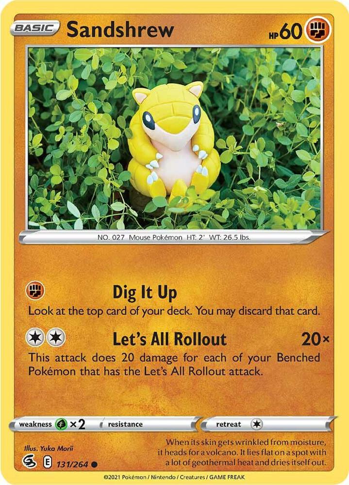 Sandshrew 131/264 card from SWSH08: Fusion Strike