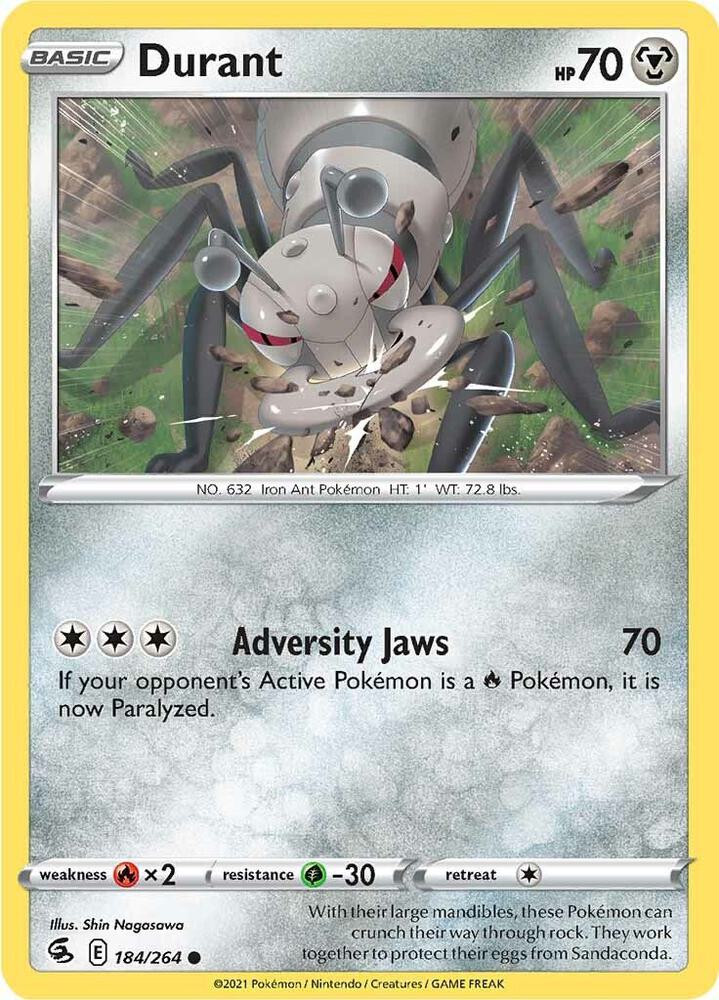 Durant 184/264 card from SWSH08: Fusion Strike