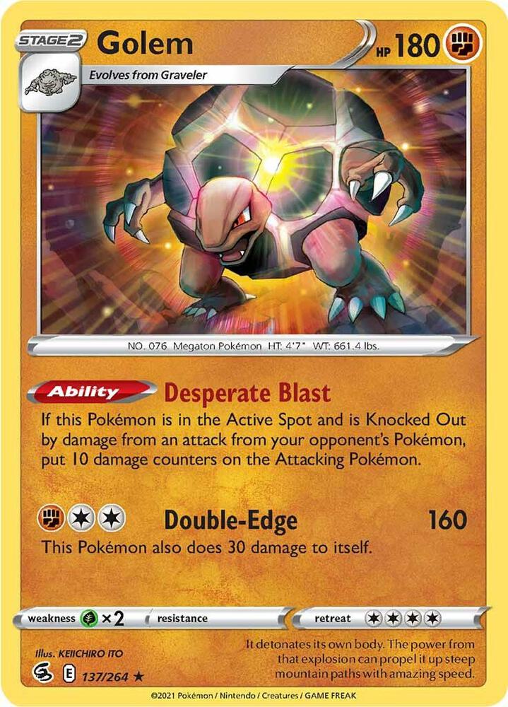 Golem 137/264 card from SWSH08: Fusion Strike