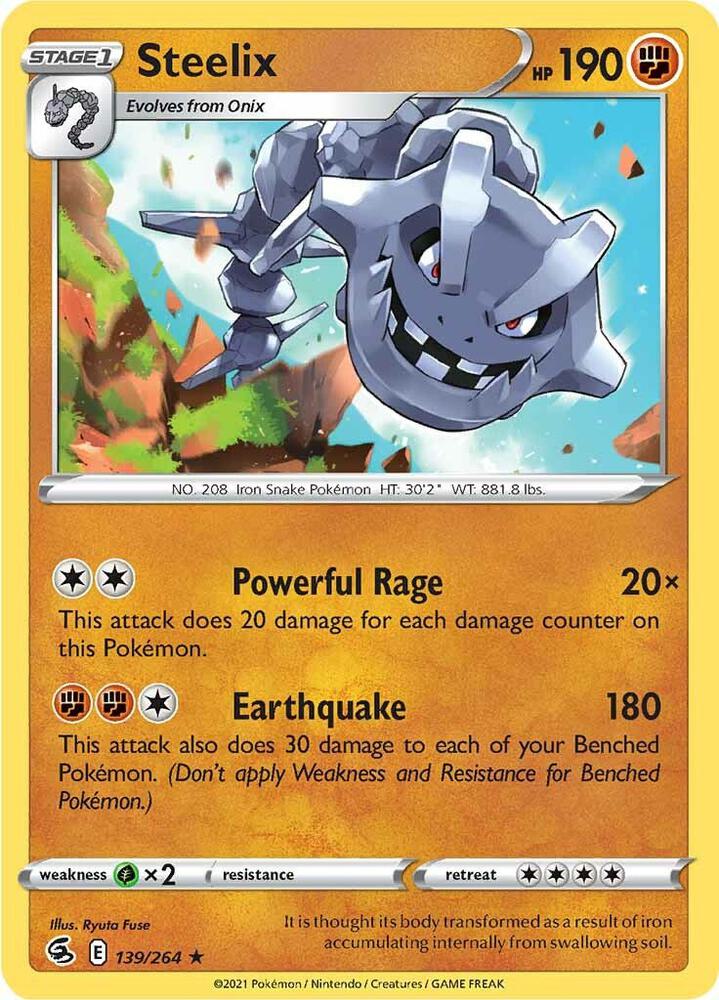 Steelix 139/264 card from SWSH08: Fusion Strike