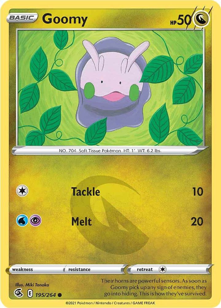 Goomy 195/264 card from SWSH08: Fusion Strike