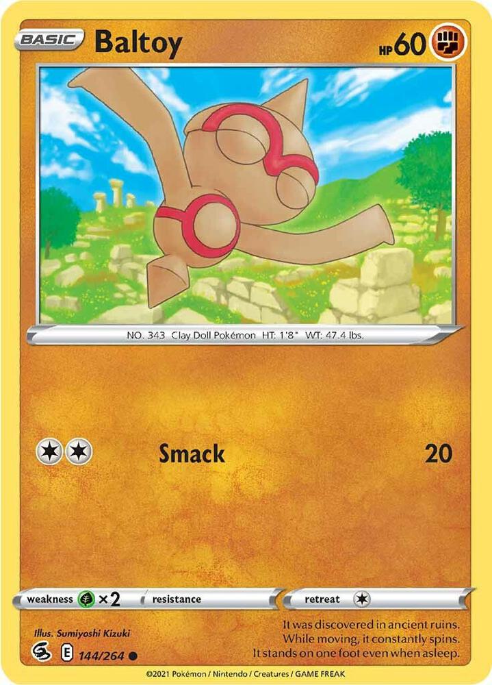 Baltoy 144/264 card from SWSH08: Fusion Strike