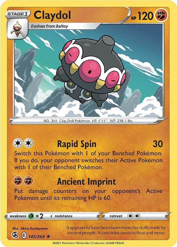 Claydol 145/264 card from SWSH08: Fusion Strike