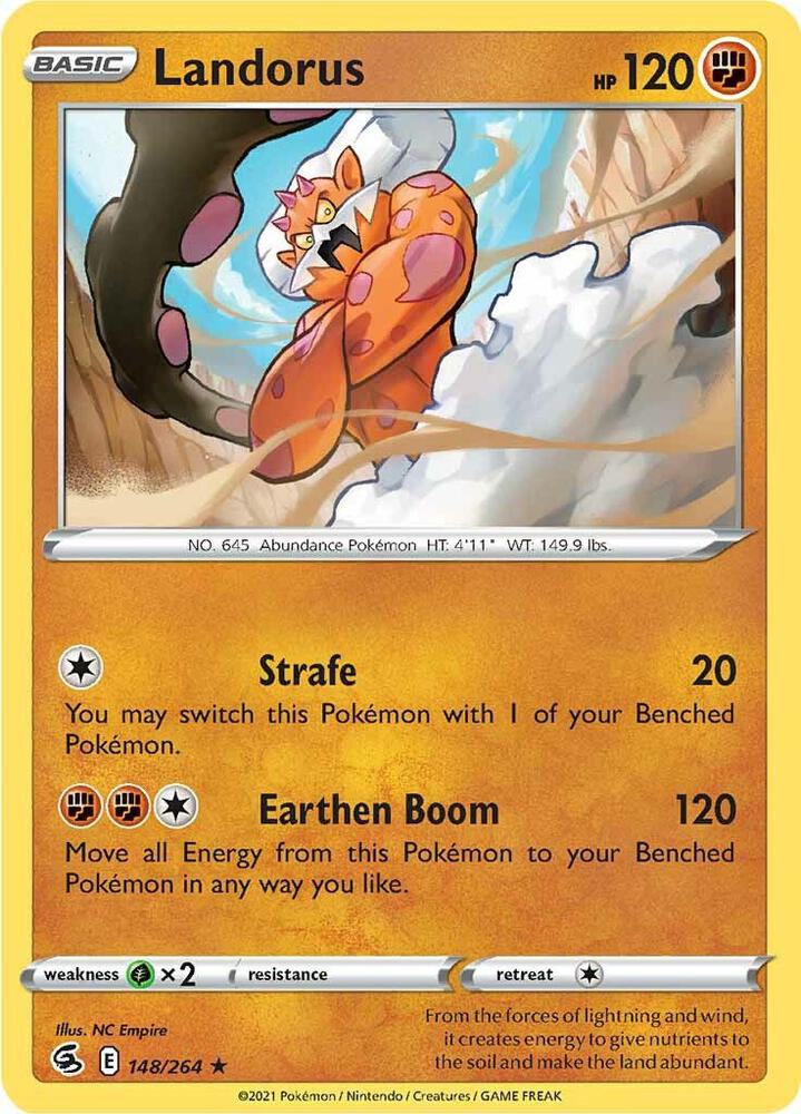 Landorus 148/264 card from SWSH08: Fusion Strike