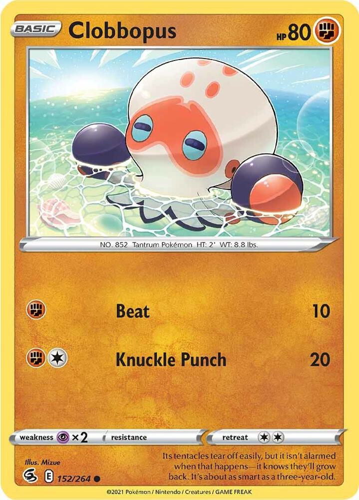 Clobbopus 152/264 card from SWSH08: Fusion Strike