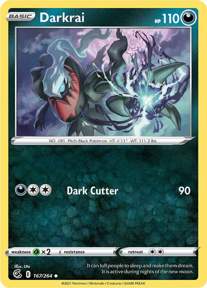 Darkrai 167/264 card from SWSH08: Fusion Strike