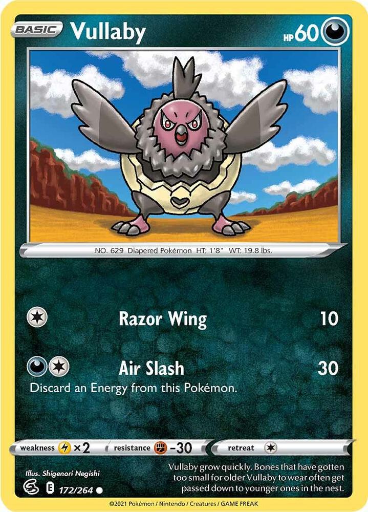 Vullaby 172/264 card from SWSH08: Fusion Strike