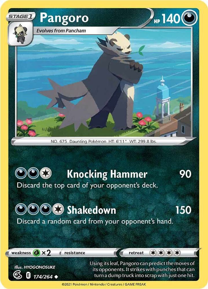 Pangoro 174/264 card from SWSH08: Fusion Strike