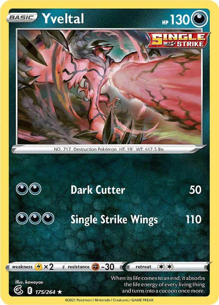 Yveltal 175/264 card from SWSH08: Fusion Strike