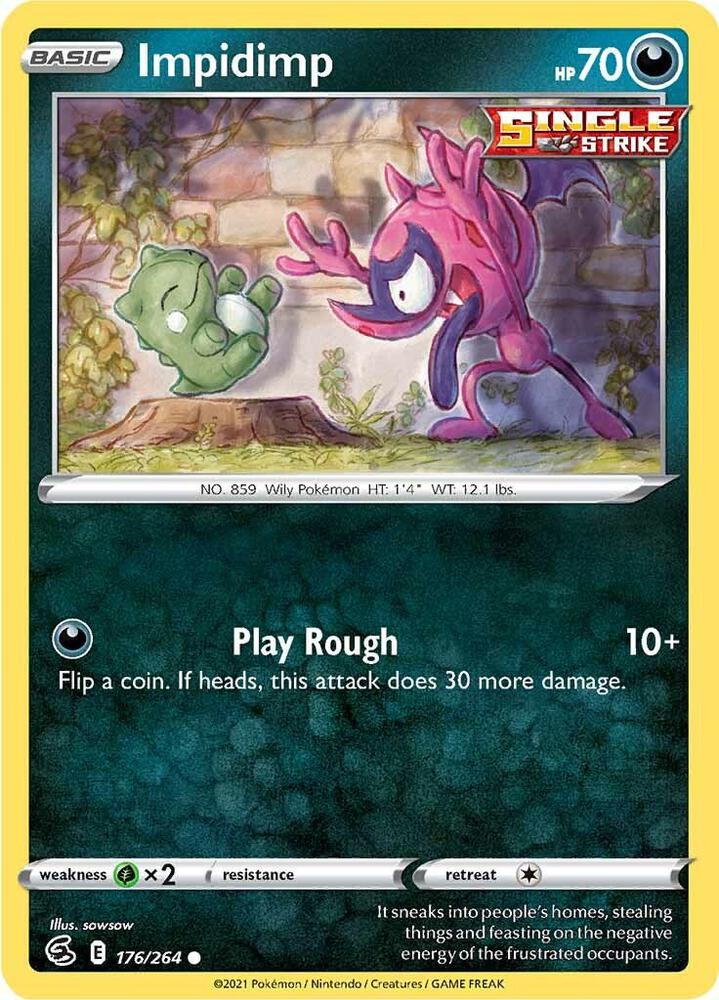 Impidimp 176/264 card from SWSH08: Fusion Strike